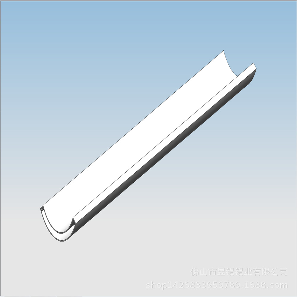圆弧型型材抛光阳极氧化亮银色铝合金6463氧化亮银色铝镁合金