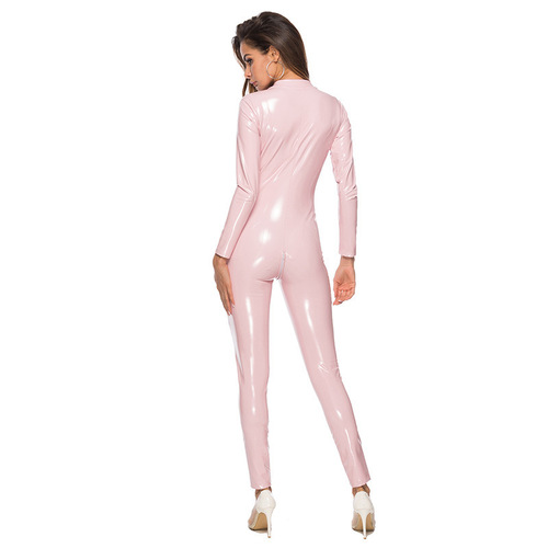 High-quality sexy suit, nightclub performance, temptation uniform, tight-fitting leather corset, queen's patent leather princess outfit