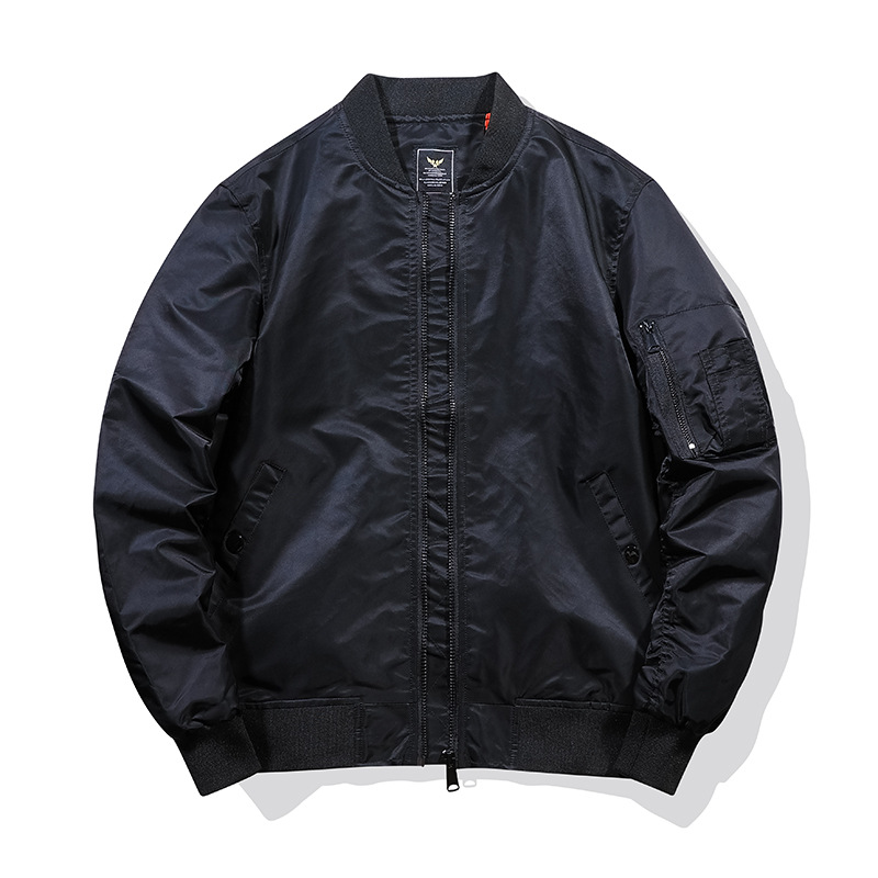直播货源【加棉/薄】潮牌MA1飞行员夹克男空军棒球服大码工装外套