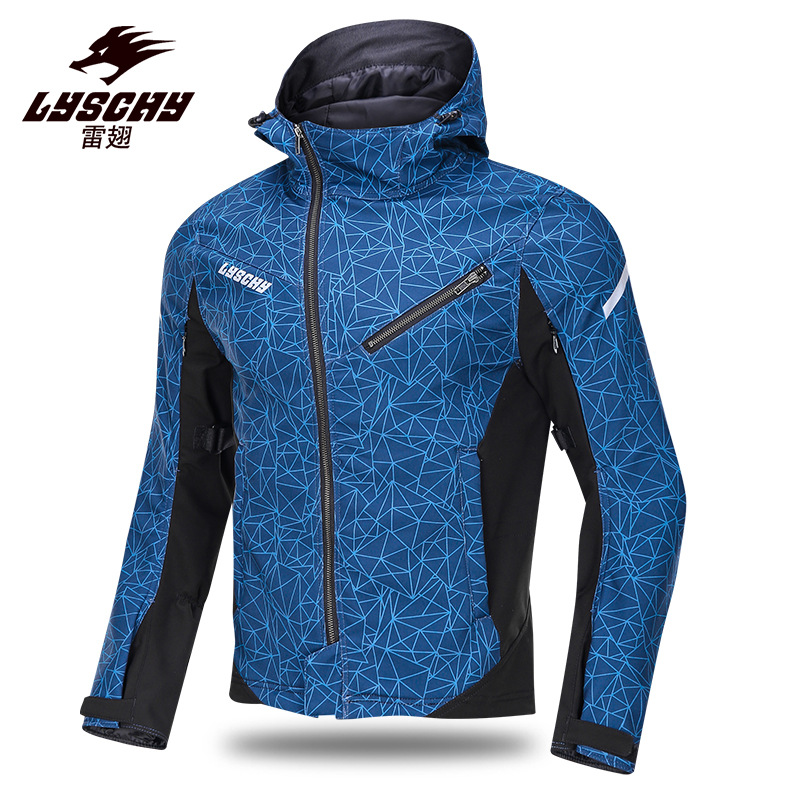 LYSCHY Thunder Wing Motorcycle Casual Outdoor Riding Wear Waterproof Hooded Men's Windproof Reflective Jacket Spring and Summer Top