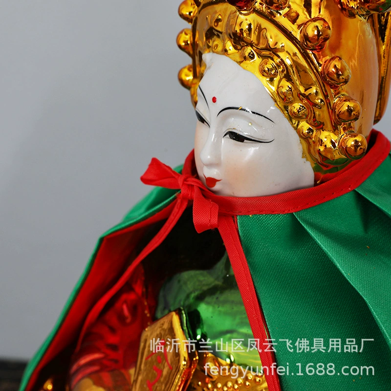 Buddha Statue Cloak Robe, Silk Dragon & Phoenix Embroidery, Sizes 20 cm–3 m, Yellow/Red/Green