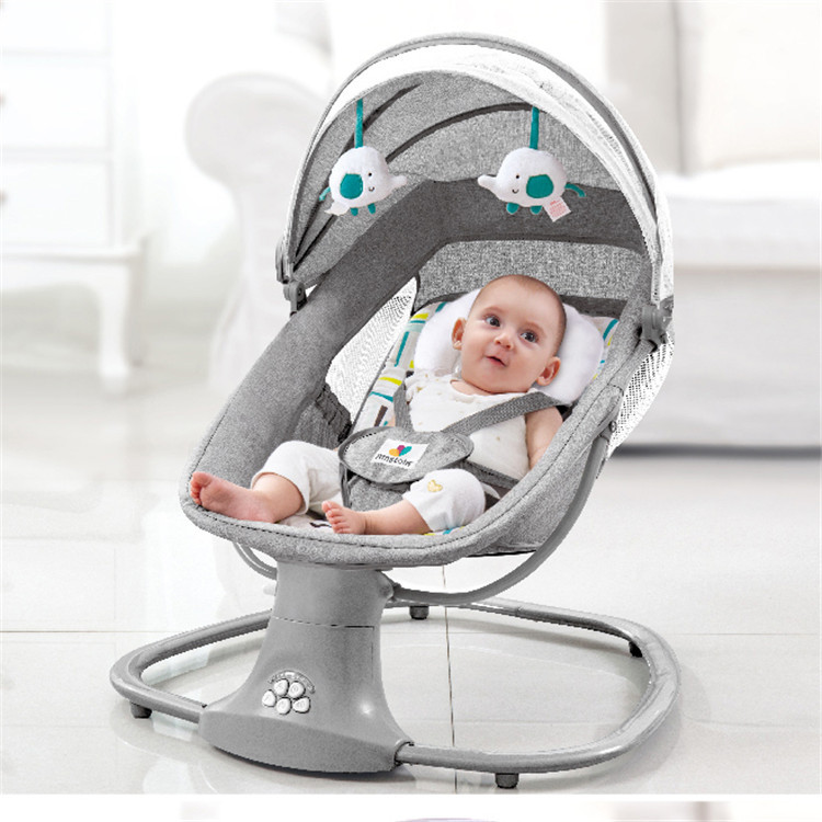 婴儿电动摇椅宝宝哄娃睡觉神器 新生儿摇篮床儿童安抚椅躺椅0-3岁