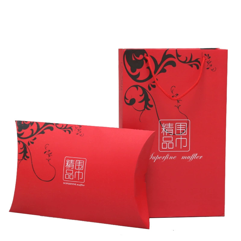 Красный шарф, подарочная коробка, накидка, классичная льняная сумка, поясная сумка