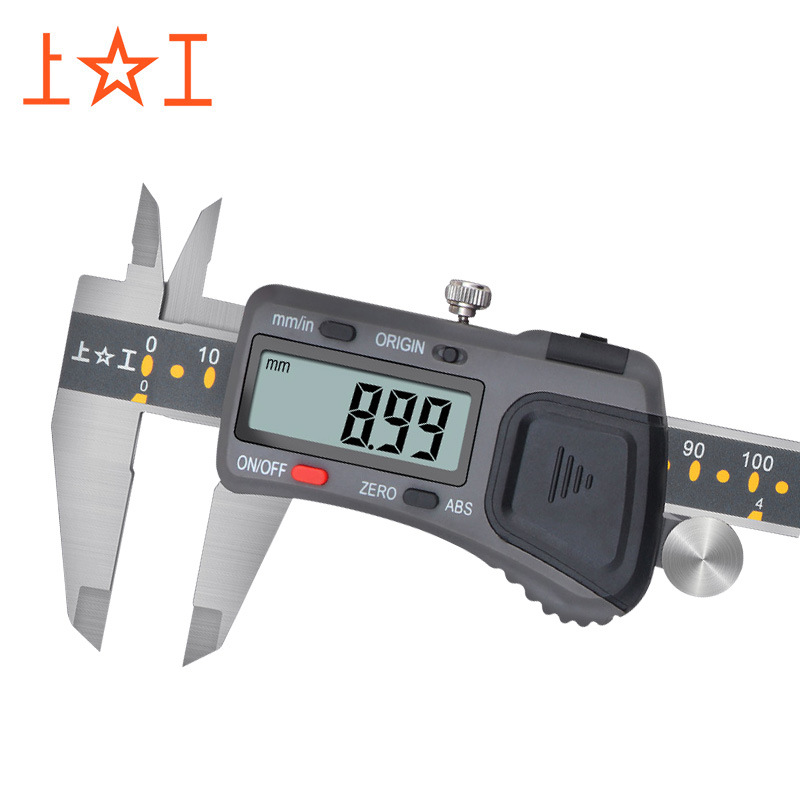 上海上工 高精度电子数显游标卡尺 不锈钢卡尺0-150-200 0.01