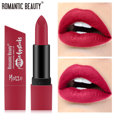 Romantic Beauty Matte Selling Lipstick Lip Gloss waterproof Europe and America Cosmetics Lipstick