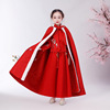 girl Hanfu Chinese style 2020 new pattern children cloak Autumn and winter princess have more cash than can be accounted for Hooded Cape cloak