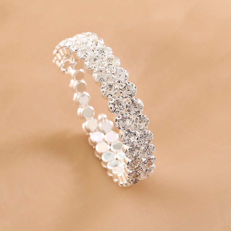 full diamond elastic bracelet