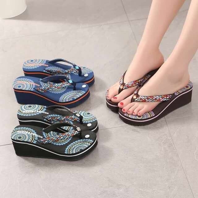 summer flip flops wedge heel