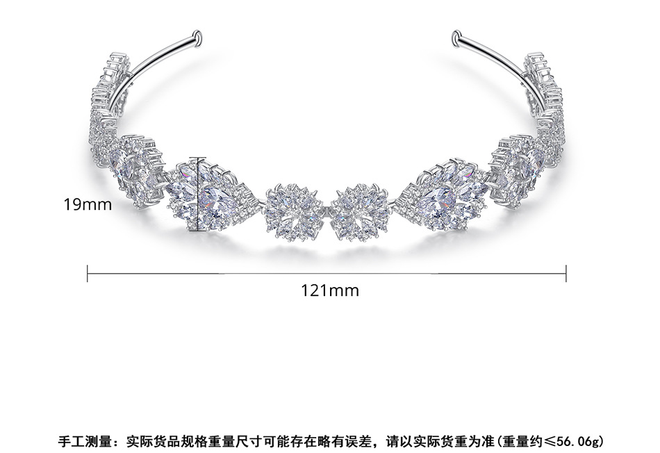 Jinse Pouces Wisp Barrettes De Cuivre Incrusté 3a Zircon Réel Plaqué Or Japonais Et Coréen Partysu Élégant Cheveux Accessoires Bandeau Usine Directeur Gros display picture 5