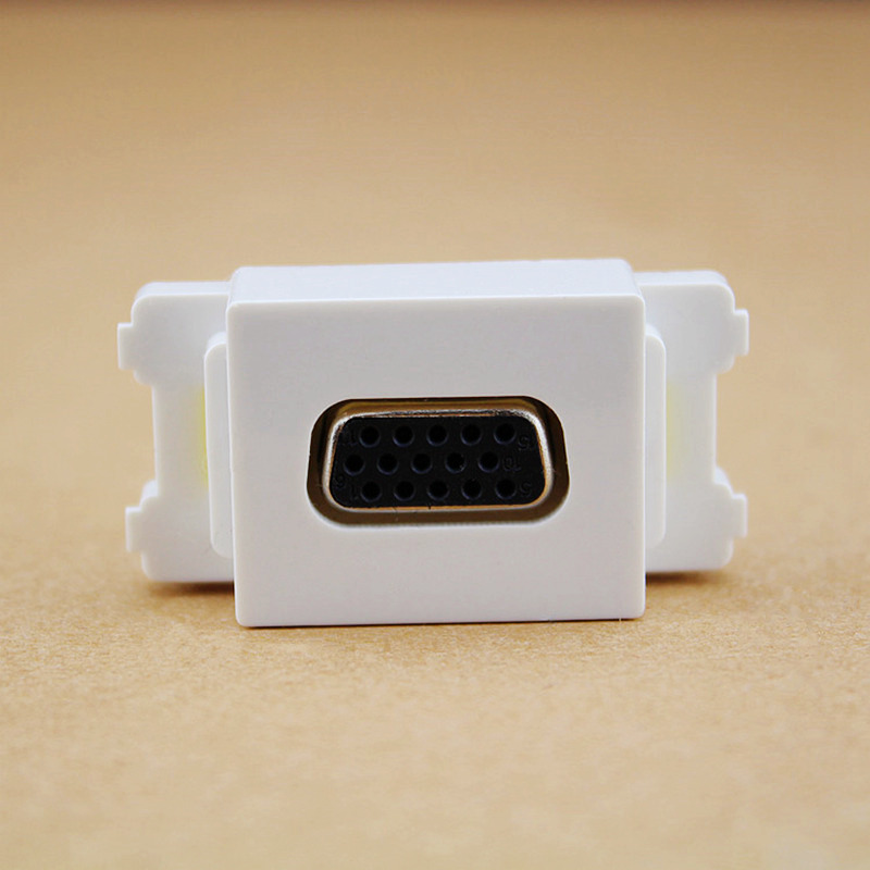 120型 VGA对接模块 地插桌插模块 VGA转接头直插模块 VGA15孔插座