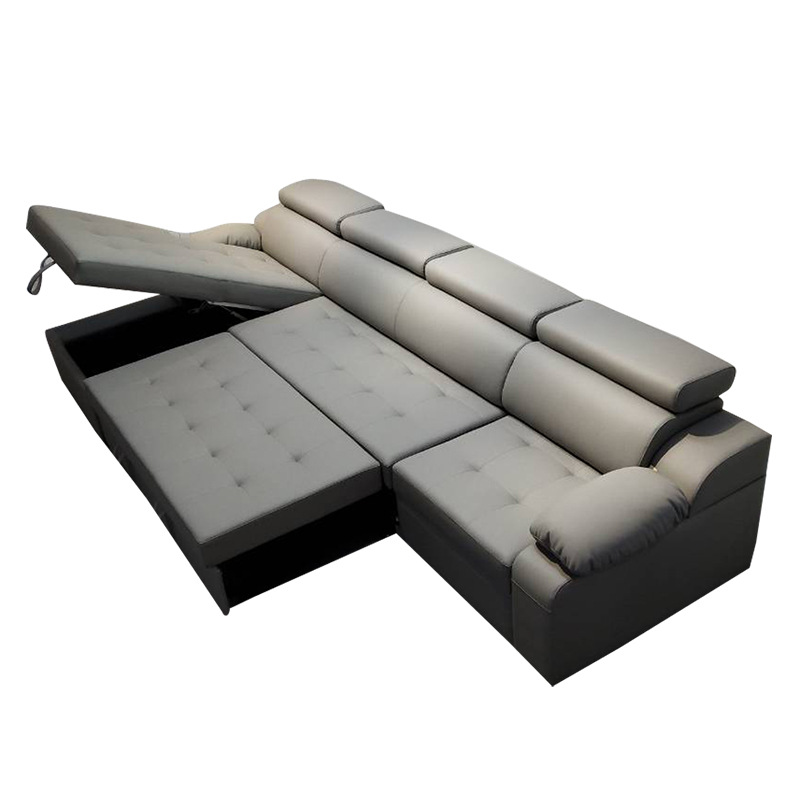 Art de cuero plegable de doble uso sofá cama de alta calidad sofá de esquina de almacenamiento tipo pequeño sofá cama multifuncional combinación