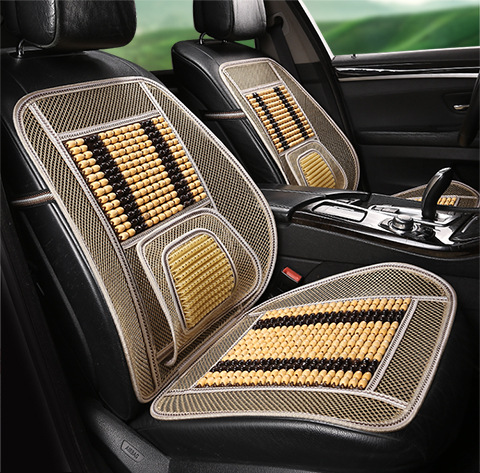 汽车坐垫椅垫安装靠背清洁凉爽背靠垫座椅套座垫春夏垫子单片竹垫