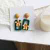 Cute fresh earrings, design ear clips, accessory, Japanese and Korean, trend of season, no pierced ears