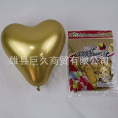 Metal heart-shaped balloon, 10-inch thick metal color wedding celebration decoration window display photo love balloon