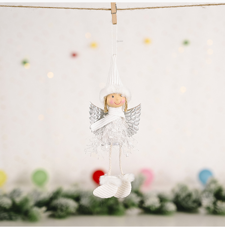 New Christmas Decoration Supplies Fluffy Wings Girl Pendant display picture 6