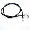 Supply handmade DIY accessories 2-4mm thick light black rubber rope necklace multi-specification spring+lobster buckle