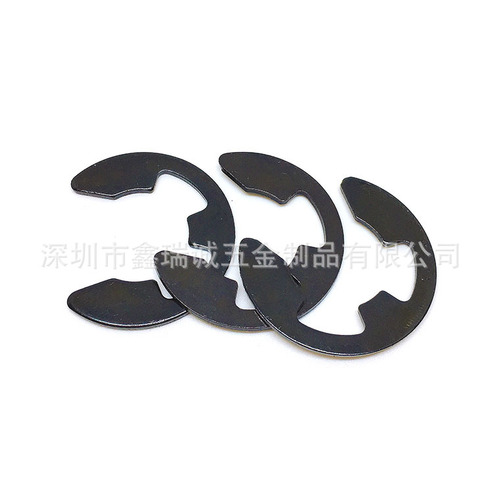 Manufacturer supplies manganese steel E-type open retaining ring E-type black shaft circlip E-type circlip snap￠1.5-￠22