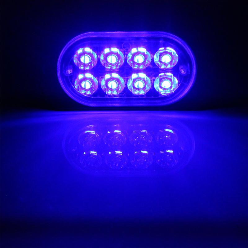 Coche camión remolque luz lateral intermitente luz de advertencia 12V 8LED