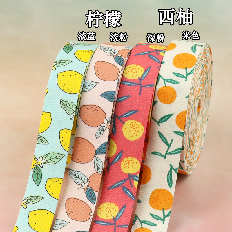 DIY发饰材料印水果图案压布条双面织带手工儿童发夹配件-阿里巴巴