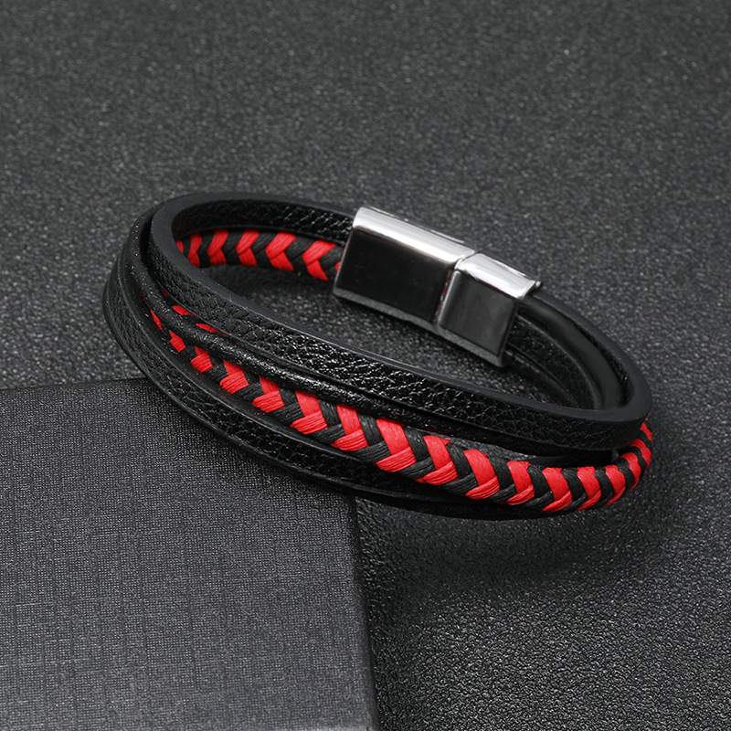 fashion creative multilayer leather bracelet