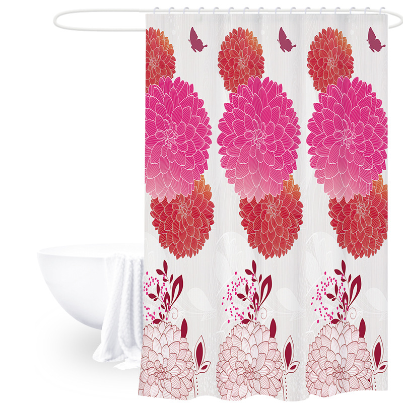 Cortina de ducha PEVA impresión múltiple en stock baño impermeable cortina de partición transfronteriza simple estilo ins cortina de baño Cortina de ducha