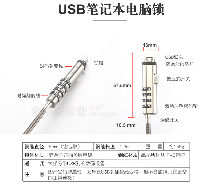 通用型 USB孔 USB接口 笔记本锁 数码设备锁 USB锁 电脑锁-阿里巴巴