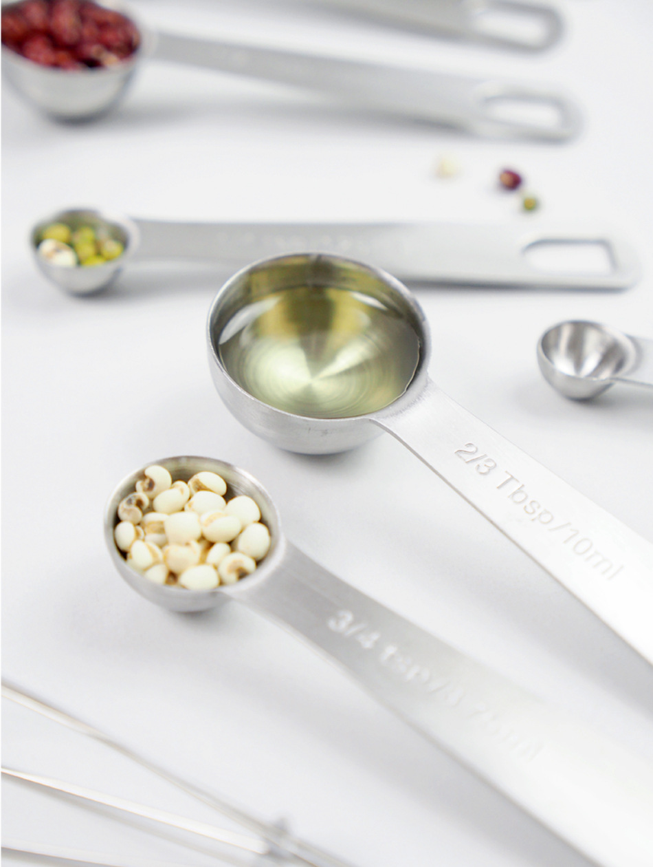 不锈钢量勺套装 带刻度量尺计量量匙烘焙工具measuring spoons-阿里巴巴