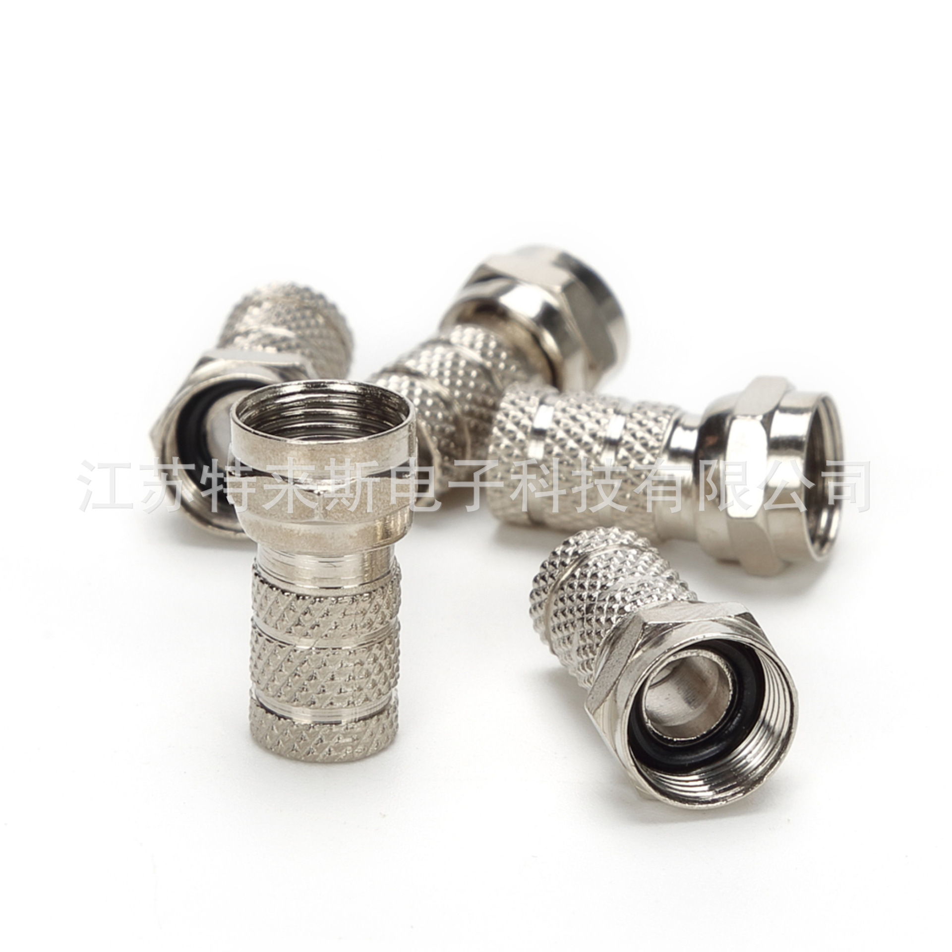 精加工英制75-5螺纹头自紧头免工具自旋头电缆线连接器F接头