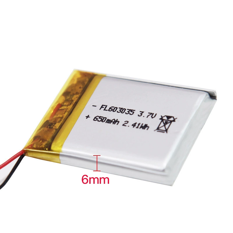 603035 литиевая батарея 650 mAh, Bluetooth малой акустики, цифровой будильник, рекордер поездок, элемент повышенной плотности