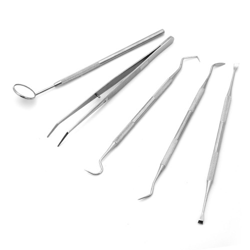 Stainless Steel Dentist Tool Set Dental Calculus Remover Dental Tools Oral Care Probe Oral Mirror