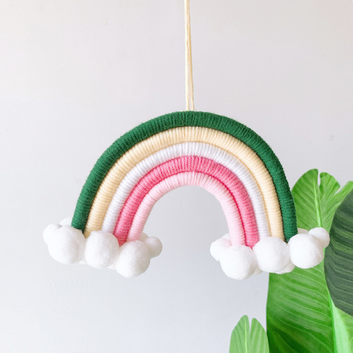 ins decoration Nordic style home furnishings children's room decoration pendants woven clouds rainbow hangings wall hangings pendants