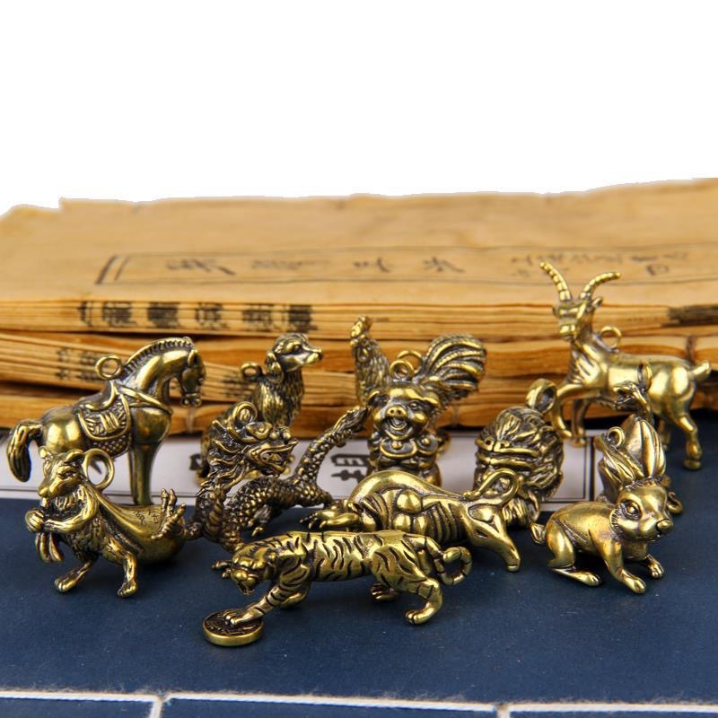 Retro coche decoración Zodiaco clave colgante llavero accesorios tridimensional sólido tejido a mano cuerda colgante