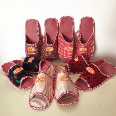 居家室内半成品鱼嘴拖鞋帮夏季布凉拖鞋面地板拖鞋厂家直销