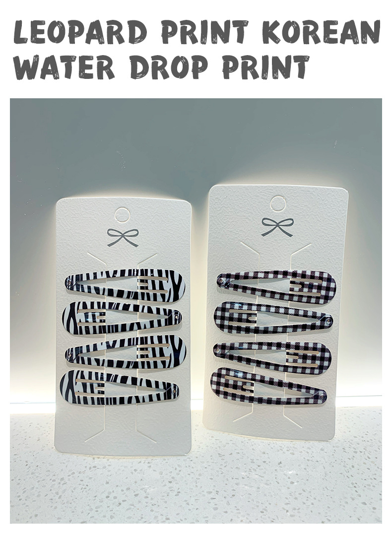 1 Set Quantity Simple Style Water Droplets Metal Plating Hair Clip 1 Set