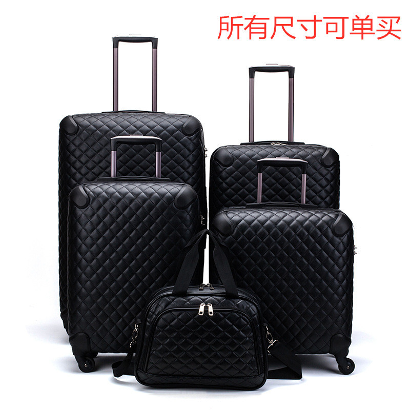 PU皮五件套拉杆箱子母套装旅行箱24寸行李箱商务工厂现货批发