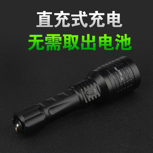 A 2-in-1 high-intensity flashlight with zoom function, outdoor use, green and white laser lights, and infrared two-light laser flashlight