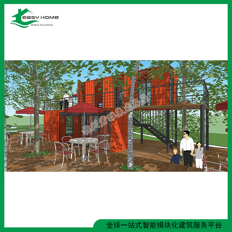 出口集装箱房吧 新型集装箱活动房集装箱房制作优良多项优点