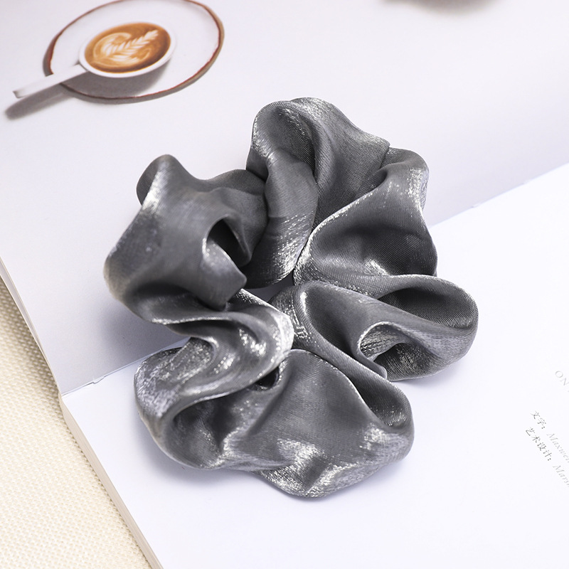 Fashion And Colorful Bright Silk Art Large Intestine Ring Bundle Hair Scrunchies Wholesale Nihaojewelry display picture 7