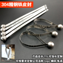 厂家直销铁皮扎带防盗铅封封锁铁片封条集装箱子弹封金属封条包邮