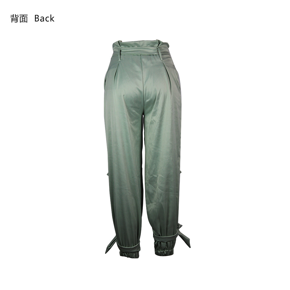 Women's Casual Solid Color Slimming Rope Pants