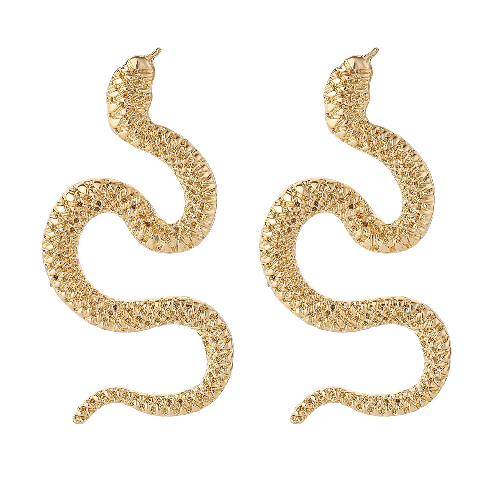 1 Paire Mode Serpent Alliage Placage Femmes Boucles D'oreilles display picture 12