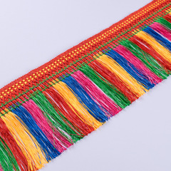13cm Three-Color/Five-Color Dragon Beard — Tibetan Ethnic-Style Colored Fringe, Truck Decoration, Roof Flower Trim, & Hanging Pendant