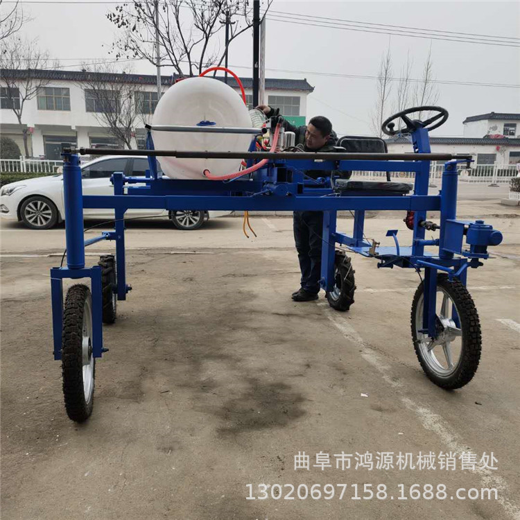 高架四轮打药机 农作物自走式打药机 座驾式液压升降四轮打药机