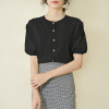 Short sleeve thin ice silk knitwear short versatile cardigan