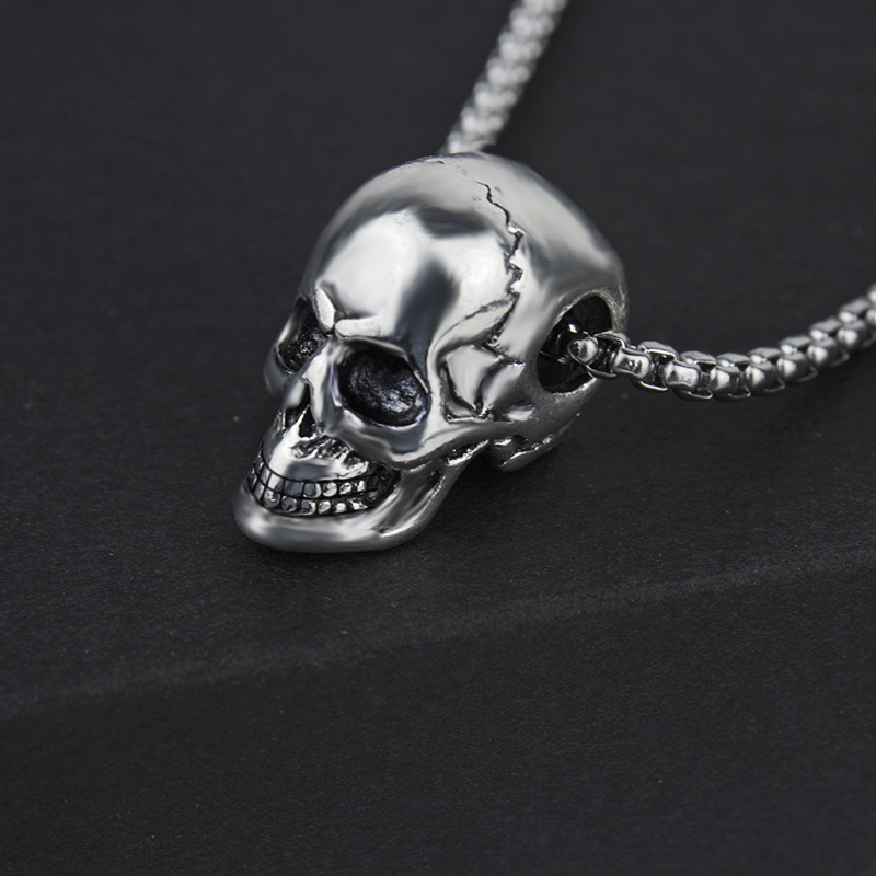 Punk Crâne Acier Au Titane Placage Halloween Unisexe Pendentif display picture 4