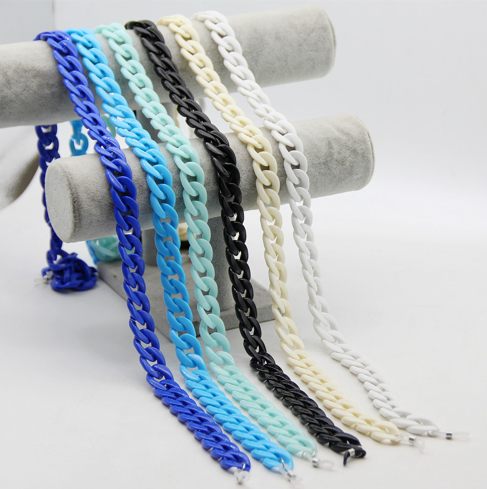 Daily Occasion Simple Style Solid Color Arylic Women'S Glasses Chain