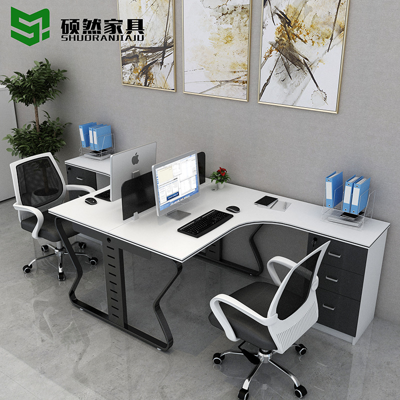 Офисная мебель Гуанчжоу Офисная мебель -одиночная угла стола и стул компьютерный стол простые современные 2/4 человека