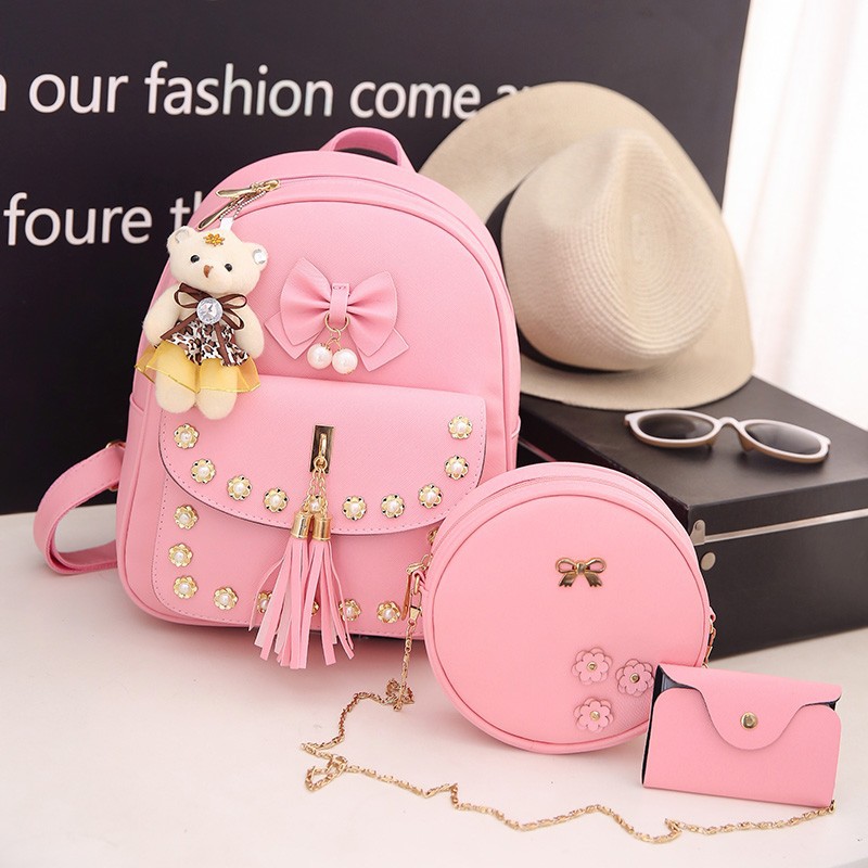 Sweet lady fashion backpack girl mini ba...