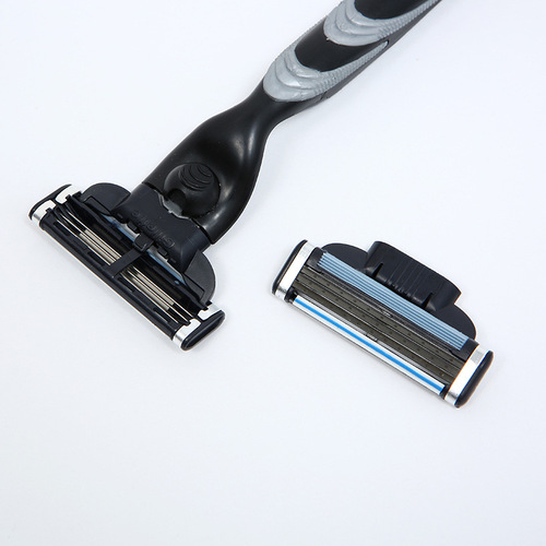Manual 3-blade shaving razor, stainless steel old-fashioned razor, direct factory supply