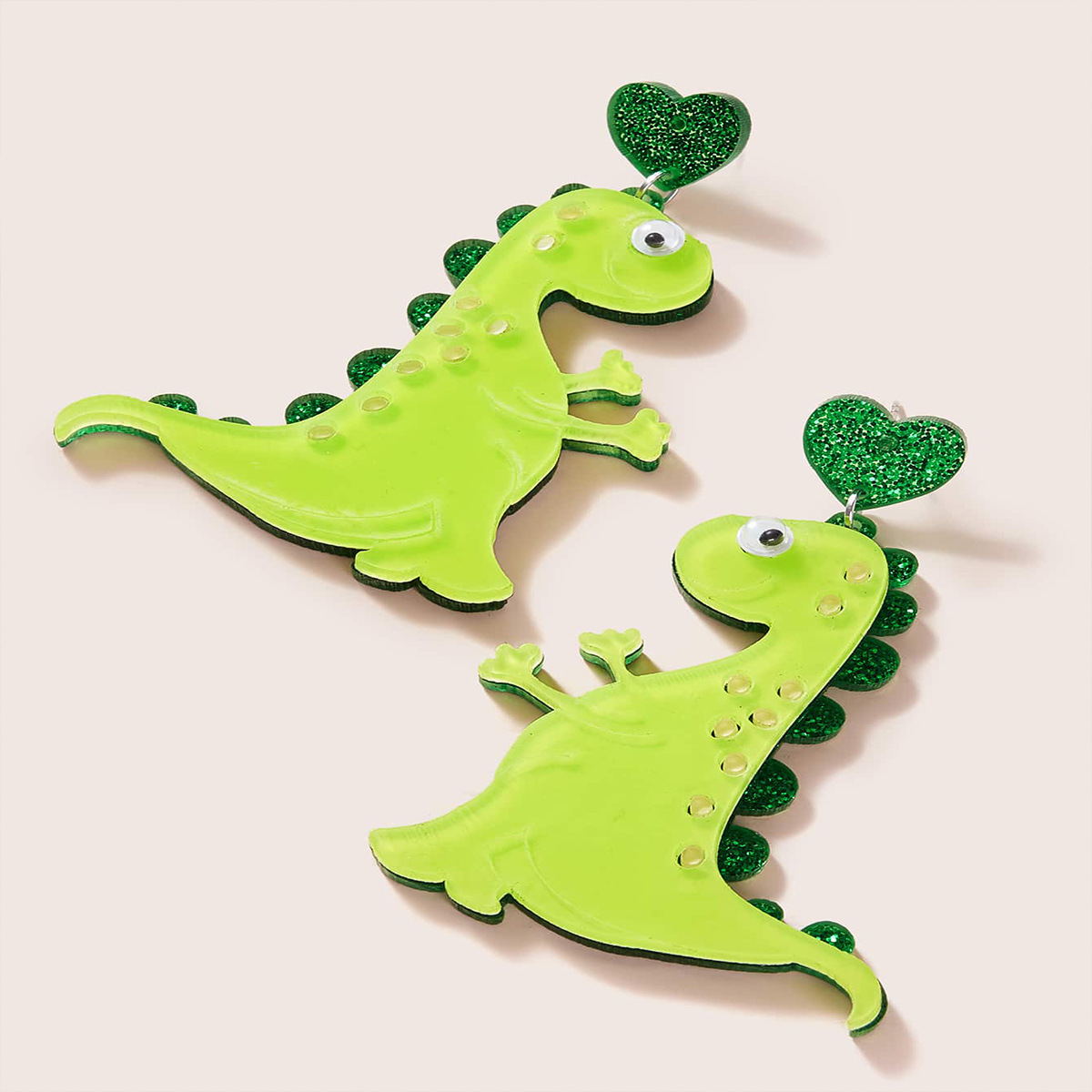 1 Pair Cute Dinosaur Arylic Women's Drop Earrings display picture 4